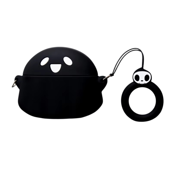 Coque en silicone effrayante pour AirPods 1 2 Motif fantôme Halloween Amortit les chocs, protège contre les rayures, la poussière et l'humidité, prise 1