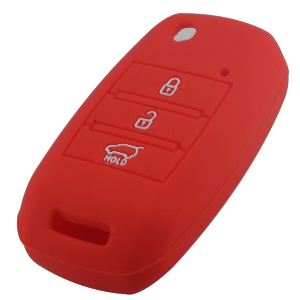 Coque en silicone pour clé Kia rouge