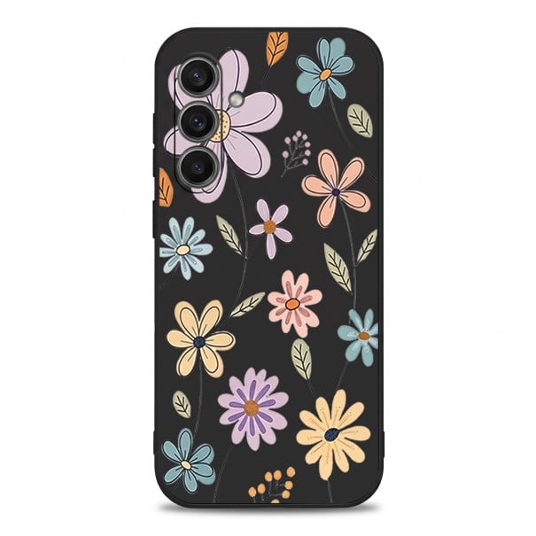 Coque en silicone pour Samsung Galaxy A55 Imprimé floral Résistante Design fin Bord surélevé des objectifs de 1,5 mm Inscription Flower sur le côté 1