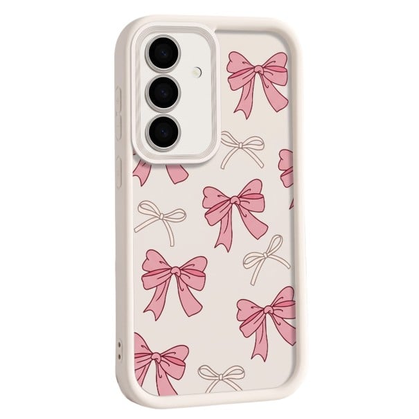 Coque pour Samsung Galaxy S25 Ultra avec motif de nœud Coque en silicone pour mobile Étui pour téléphone Samsung S25 Ultra Protection blanc