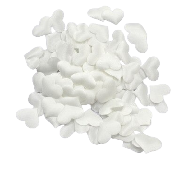Corazones decorativos 2 cm 100 uds blanco