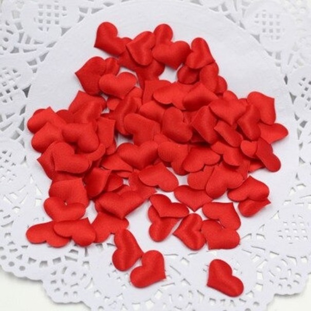 Corazones decorativos 2 cm 100 uds rojo