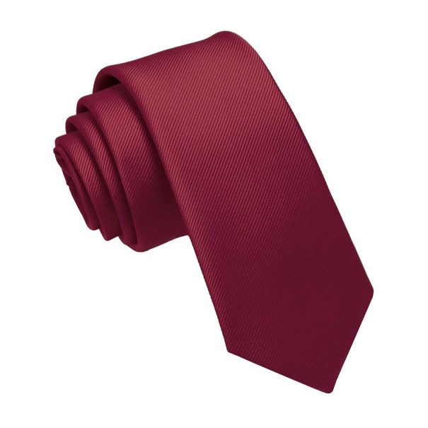 Corbata acolchada a rayas para hombre 145 x 6 cm Elegante corbata de hombre con costuras finas Elegante accesorio de moda para bodas, reuniones y eventos formales. burdeos