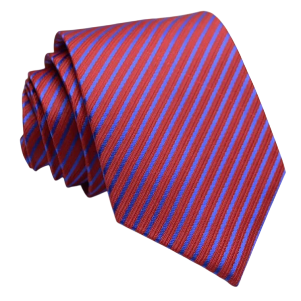 Corbata de hombre roja y azul 146 x 8 cm Elegante complemento masculino para camisa y traje Elegante corbata formal para bodas, bailes y reuniones 1