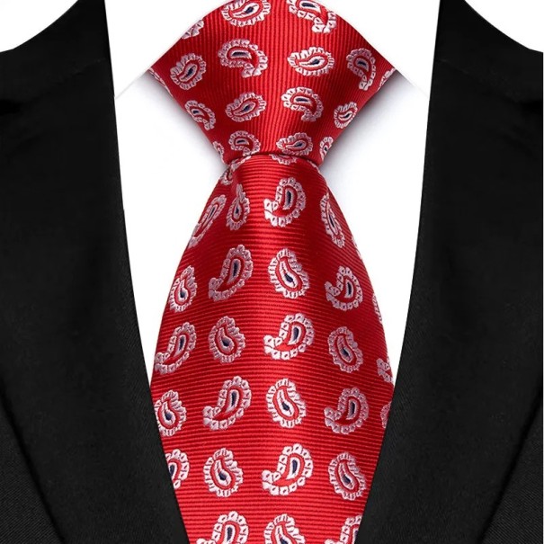 Corbata de seda con estampado distintivo Corbata de lujo para hombre 145 x 8 cm Eventos sociales y empresariales Accesorio elegante Seda de alta 1