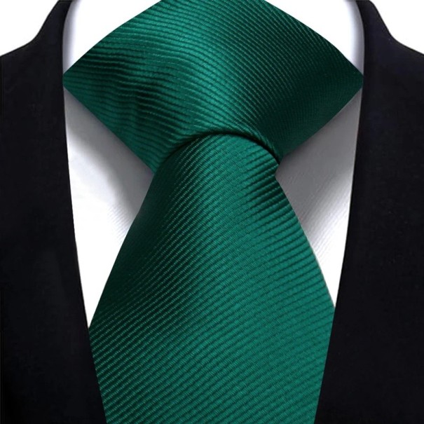 Corbata elegante de color liso 146 x 8 cm Corbata clásica para hombre Accesorio elegante para un traje Corbata para ropa formal e informal verde