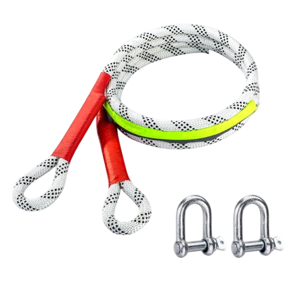 Corda de reboque para veículos todo-o-terreno 5M 5T versão melhorada resistente ao desgaste correia rígida para SUVs carros offroad e reboque de emergência 1