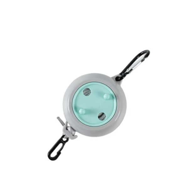 Corda de roupa retráctil à prova de vento 10 m com capacidade de 50 kg, plástico + nylon, mosquetões de alumínio, ideal para campismo e uso ao ar livre azul