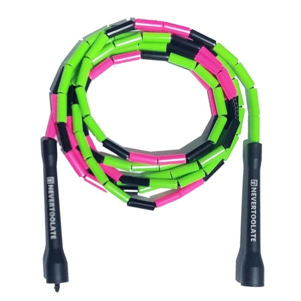 Corde à sauter 150 g avec pièces dures colorées et noyau en nylon de 4,5 mm 2,9 m Aide au saut pour l’entraînement, le fitness et les sauts rapides vert