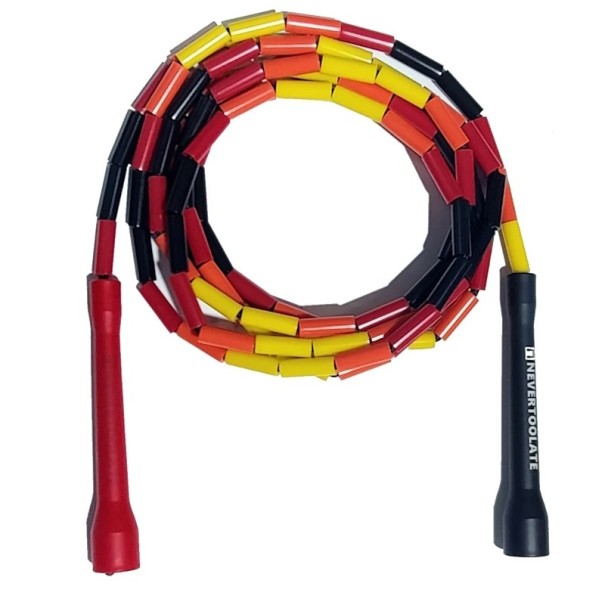 Cordino 150 g con pezzi colorati rigidi e anima in nylon da 4,5 mm 2,9 m Strumento per saltare per allenamento, condizione fisica e salti rapidi rosso