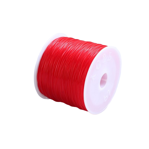 Cordón para abalorios 0,8 mm x 50 m rojo