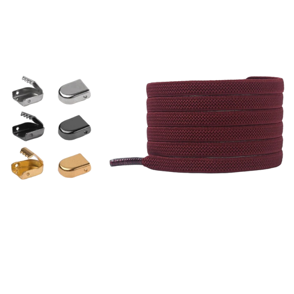 Cordones con cierre T943 rojo oscuro