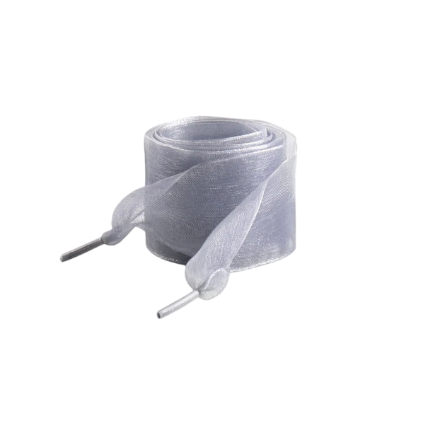 Cordones de seda planos de 160 x 4 cm, hilo de gasa, cordones extra largos, estilo elegante, accesorio de moda, botas altas, proyectos de bricolaje gris