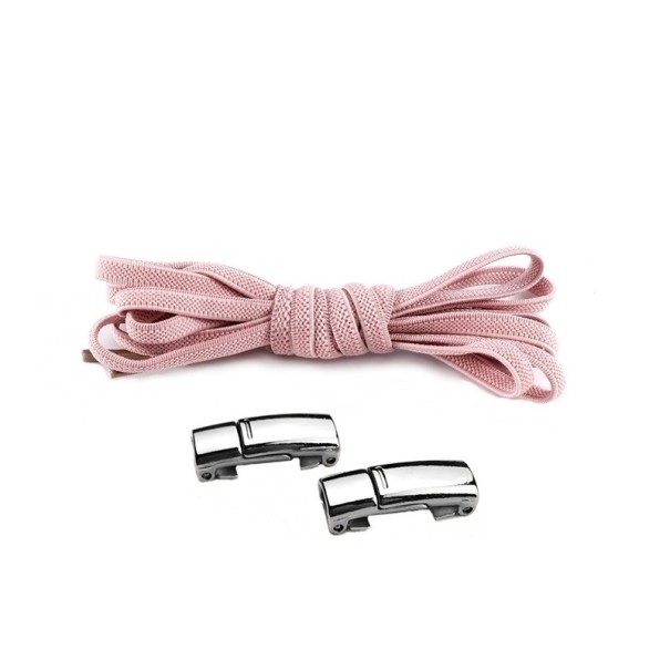 Cordones elásticos con cierre magnético. rosa