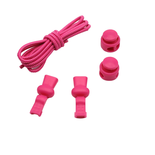 Cordones elásticos deportivos rosa oscuro