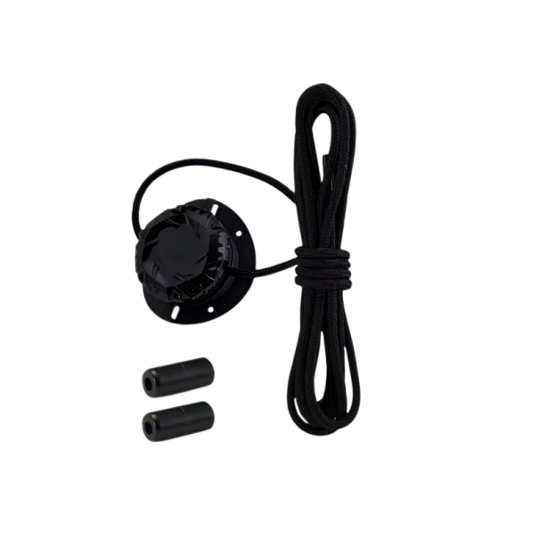 Cordones redondos automáticos con hebilla de 110 cm para niños y adultos, mecanismo giratorio para zapatillas, 1 par para uso deportivo y cotidiano negro