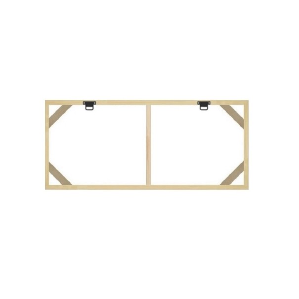 Cornice fotografica in legno naturale 60 x 120 cm Cornice per tela 65 x 125 cm Con rinforzo centrale 57,5 cm cornice sospesa per fotografie opere d'arte fai da te 1