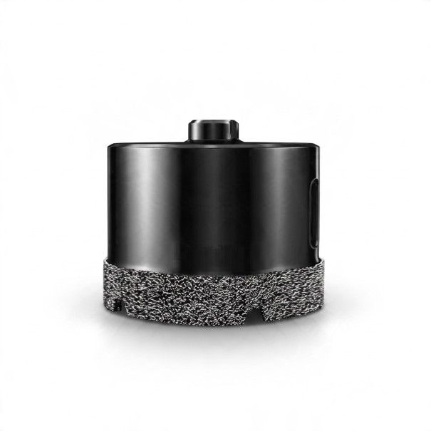 Corona di perforazione diamantata 90 mm con filetto M10 per smerigliatrice angolare Diamante saldato Nero Perforazione a secco in piastrelle, marmo 1