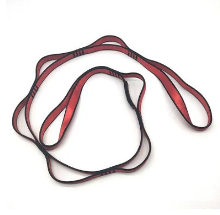 Correa ajustable para yoga y estiramiento Correa duradera con presillas para columpiarse, escalar, bailar y practicar yoga Uso en exteriores rojo