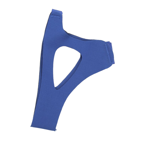 Correa antirronquidos para la barbilla azul