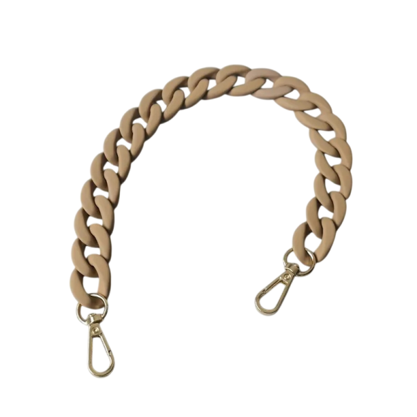 Correa de cadena para mujer de 40 cm Cadena de metal ancha Correa de repuesto para bolso Accesorio elegante para bolsos y clutchs caqui