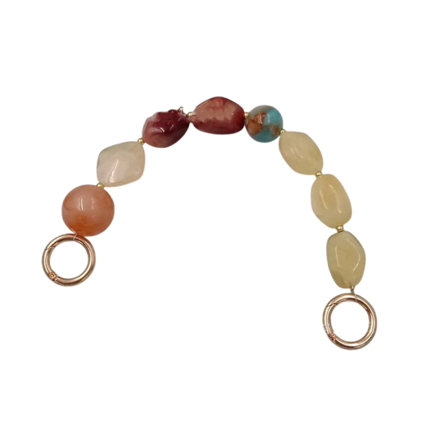 Correa de perlas para bolso de mujer 28 cm Perlas decorativas en color amarillo crema Correa de repuesto para bolso Accesorio de moda elegante 1