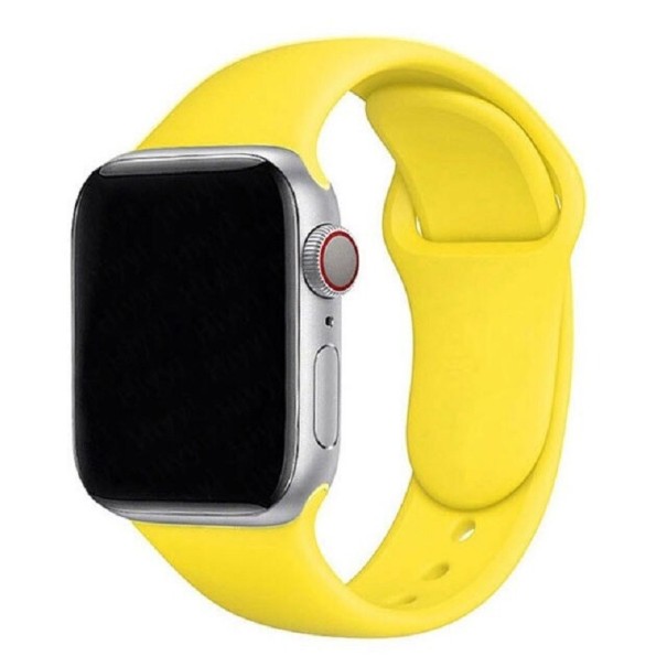 Correa de silicona para Apple Watch 42 mm / 44 mm / 45 mm tamaño SM amarillo
