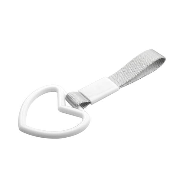 Correa para el coche con forma de corazón blanco