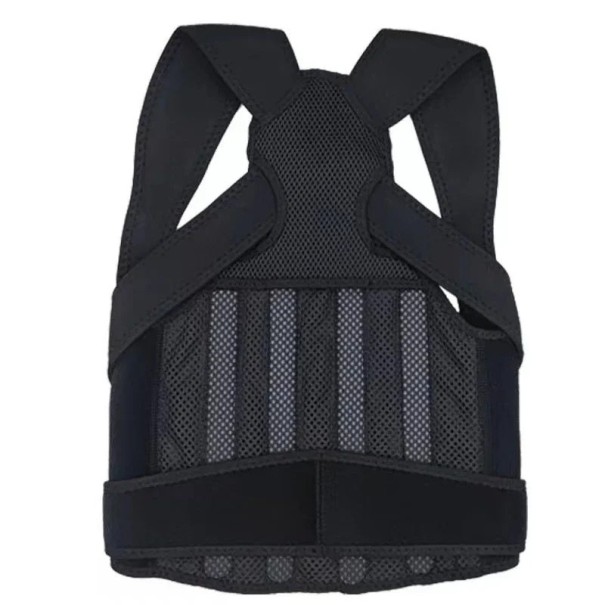 Correcteur de posture pour femmes et hommes Orthèse réglable pour le dos avec soutien lombaire Correction de la courbure et redressement du dos Ceinture orthopédique pour la colonne vertébrale M