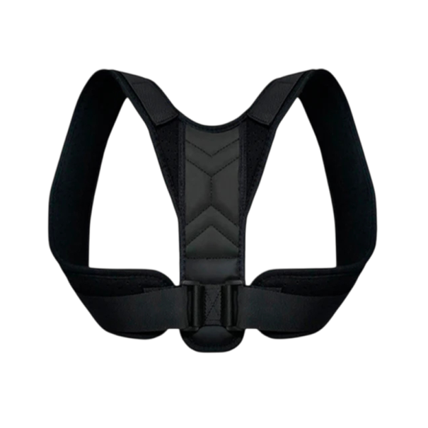 Corrector de postura ajustable Cinturón de espalda y hombros transpirable Invisible debajo de la ropa Para hombres y mujeres Solo 10-20 minutos al día negro S