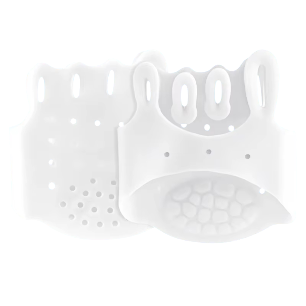 Correctores de silicona en gel para el juanete Hallux Valgus Par de plantillas ortopédicas para pies Separadores de dedos para alivio del dolor blanco