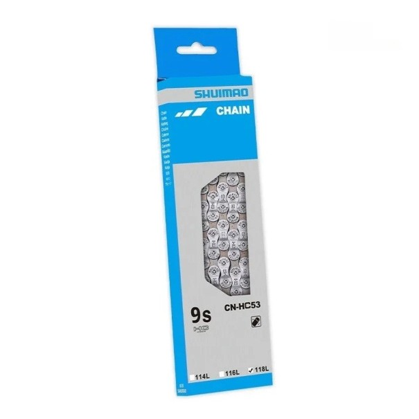Corrente para bicicleta SHUIMAO CN-HC53 9 velocidades, 116 elos, 1/2"x11/128", com fecho rápido 1