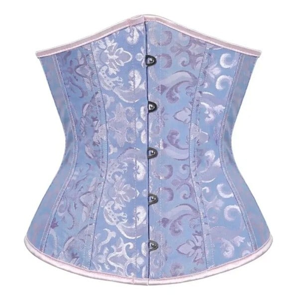 Corset Femme Fermeture à l'avant Serrage à l'arrière Uni avec motifs Polyester Spandex Haut élégant sculptant la silhouette violet clair S