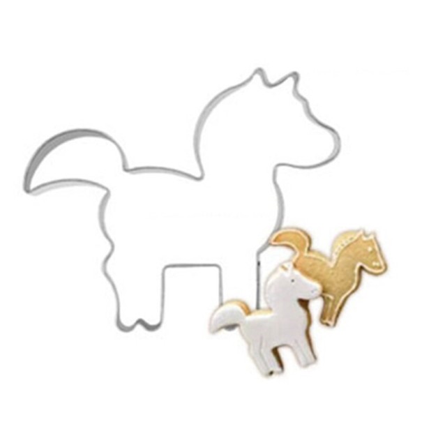 Cortador de galletas de acero inoxidable con forma de caballo 1