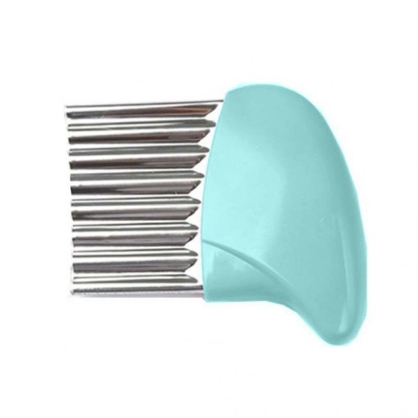 Cortadora de patatas dentada azul