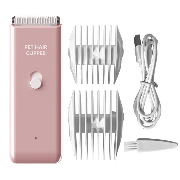 Cortadora de pelo eléctrica para perros Potente recortadora de pelo Recortadora ajustable para uso doméstico y profesional Cuidado del pelo de mascotas rosa