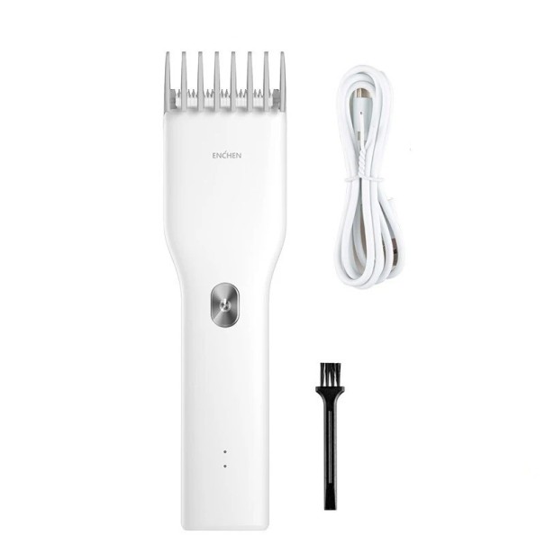 Cortadora de pelo profesional eléctrica Cortadora de pelo inalámbrica recargable para niños y adultos Cabezal de corte deslizante de posicionamiento blanco