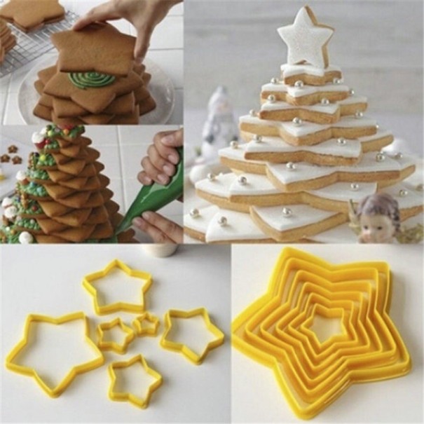 Cortadores de galletas en forma de estrella - 6 uds. 1