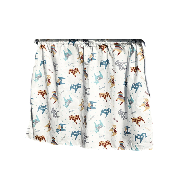 Cortina de algodón para coche con ventosas Blanca con diseño de caballos Protección contra el sol Cortina UV para la ventana del coche para niños Accesorio de viaje 1