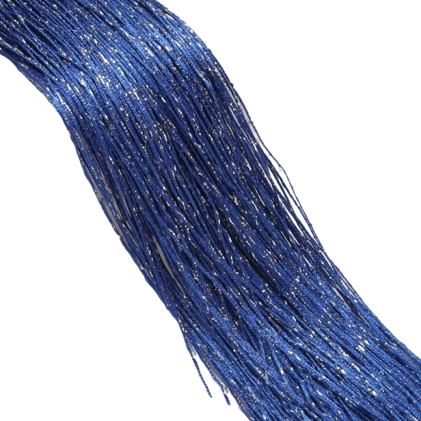 Cortina de cuerdas 1 x 2 m azul oscuro