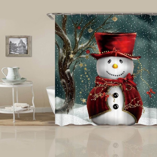 Cortina de ducha con motivos navideños 3