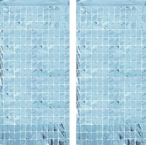 Cortina de fiesta 2 piezas azul claro