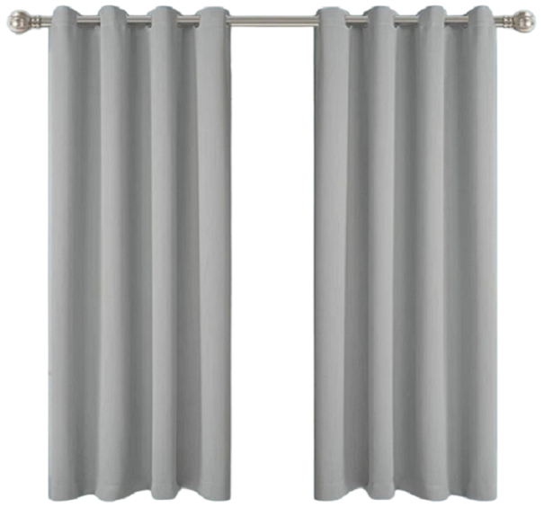 Cortinas de escurecimento em painel Cortina de proteção com fixação em argolas Cortinas modernas com grau de escurecimento até 90% Cortinas à prova de vento com isolamento térmico 100 x 200 cm cinzento