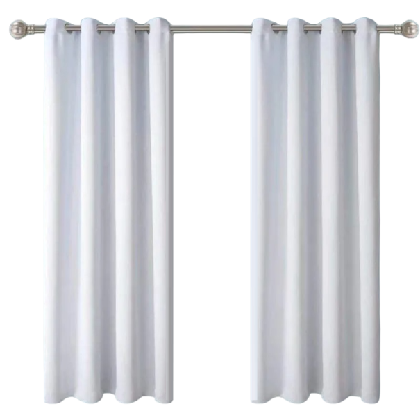 Cortinas opacas con paneles Cortinas de sombreado con suspensión de aro Cortinas modernas con un índice de opacidad de hasta el 90% Cortinas cortavientos con aislamiento térmico 140 x 260 cm blanco