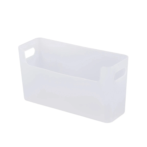 Coș de depozitare pe perete 25,5 x 8,5 x 13,5 cm Coș din plastic PP pentru accesorii de baie și bucătărie Organizator cu orificii transparent