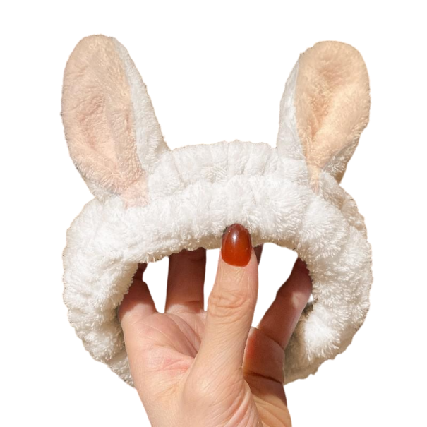 Cosmetic Headband with Ears beige