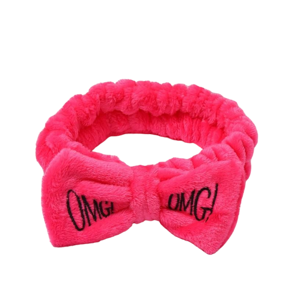 Cosmetische hoofdband donkerroze