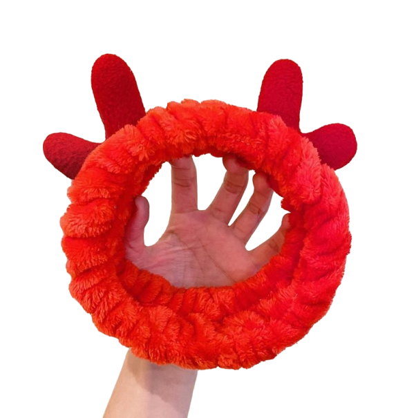 Cosmetische hoofdband met hoorns G3090 rood