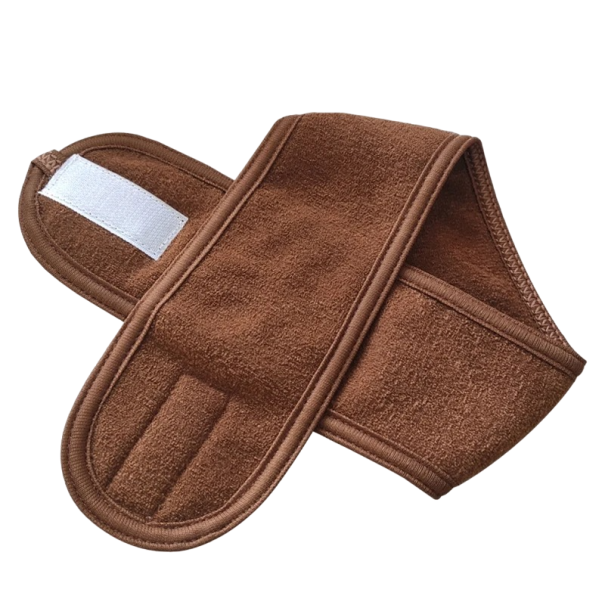 Cosmetische hoofdband voor het verwijderen van make-up Verstelbare hoofdband Haarband 8,8 x 62 cm bruin
