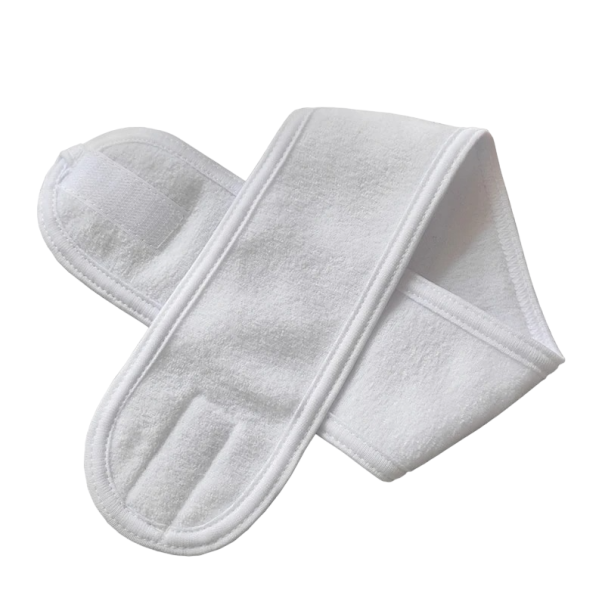 Cosmetische hoofdband voor het verwijderen van make-up Verstelbare hoofdband Haarband 8,8 x 62 cm wit
